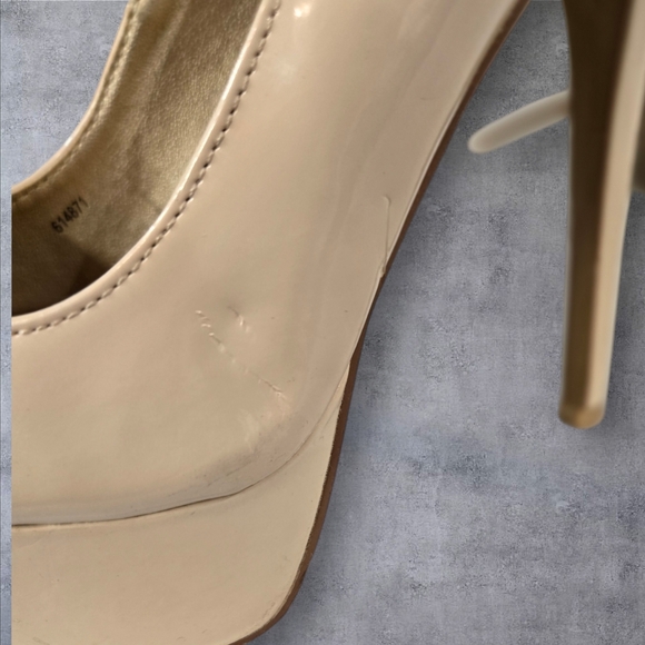 Charlotte Russe Beige Platform Stiletto Heels Dress Shoes - Picture 10 of 12